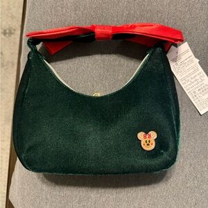 Disney Velvet hangBag with Gingerbread Minnie Mouse